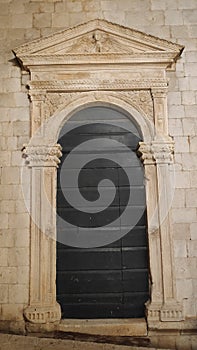 Great old solid wooden door in Dubrovnik