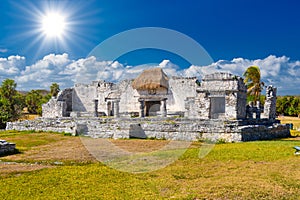 Great palace 25, Mayan Ruins in Tulum, Riviera Maya, Yucatan, Caribbean Sea, Mexico