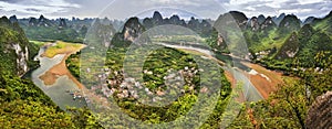 Great panoramic view of guilin Scenery photo