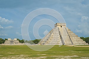 Great photo of the pyramid of Chichen Itza, Mayan civilization, one of the most visited archaeological sites in Mexico. About 1.2