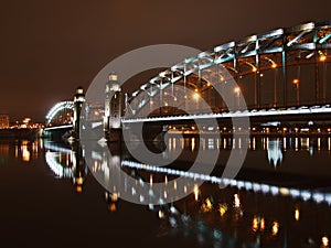 Great Piter bridge in night