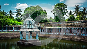 The Great Pond of Ekambareswarar Temple, Earth Linga Kanchipuram, Tamil Nadu, South India