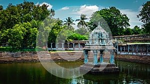 The Great Pond of Ekambareswarar Temple, Earth Linga Kanchipuram, Tamil Nadu, South India
