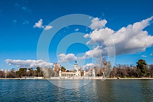 The Great Pond on Retiro Park in Madrid, Spain photo