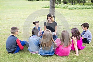 Great Portrait Of School Pupil Outside Classroom Carrying Bags with teacher