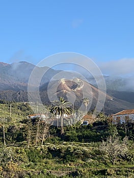 This is the great and powerful cumbre vieja volcano on the island of La Palma photo