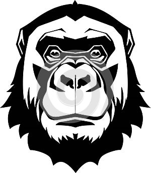 Velký a silný gorila symbol umění vektor 