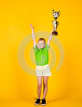 Great progress. Victory and win. Deserved award. Sport achievement. sport success concept. happy childrens day. happy