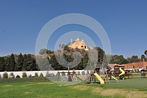 The Great Pyramid of Cholula, also known as Tlachihualtepetl , Mexico