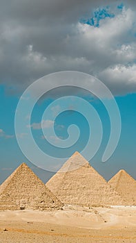 The great pyramid of giza egypt on a suuny day