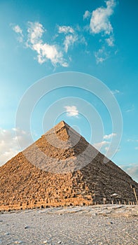 The great pyramid of giza egypt on a suuny day