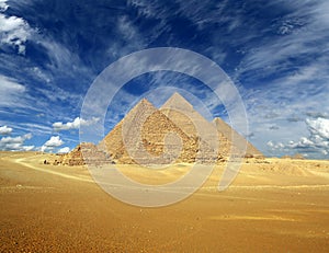 Great pyramids in Egypt