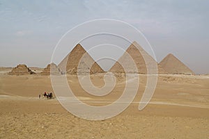 Great pyramids at Giza city, near Cairo, Egypt