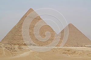 Great pyramids at Giza city, near Cairo, Egypt