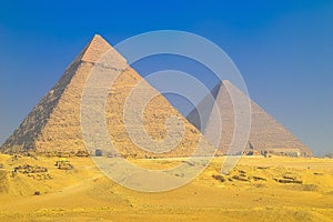 Great Pyramids of Giza with Sphinx, Cairo, Egypt