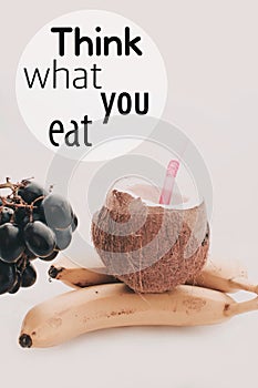 Think what you eat nutrition healthy educational poster