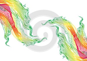 Great rainbow waves colorful gradient line with copy space