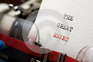 The great reset