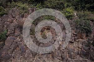 Rock Texture Pattern Great Rift Valley Escarpments Maai Mahiu In Kenya East Africa photo