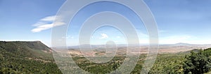 The great rift valley of Kenya with Volcano Mt Longonot (right) and Mt Suswa (left) photo