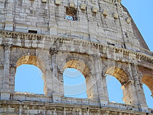 Great Roman Colosseum Coliseum, Colosseo , Flavian Amphitheat