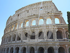 Great Roman Colosseum Coliseum, Colosseo , Flavian Amphitheat