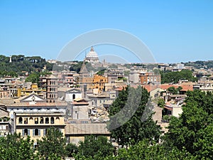 Great Rome sityscape seen from Aventine hill