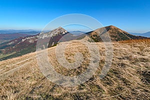 The Great Rozsutec hill in Vratna valley at the national park Mala Fatra