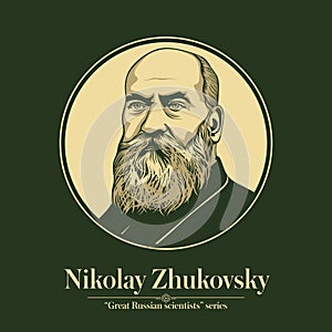 The Great Russian Scientists Series. Nikolay Zhukovsky was a Russian scientist, mathematician and engineer photo