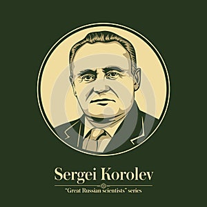 The Great Russian Scientists Series. Sergei Korolev was a lead Soviet rocket engineer and spacecraft designer during the Space Rac photo