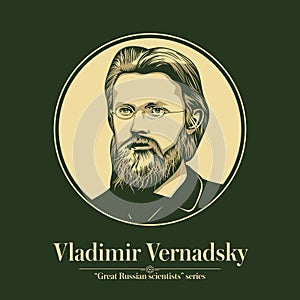 The Great Russian Scientists Series. Vladimir Vernadsky was a Russian and Soviet mineralogist and geochemist who is considered photo
