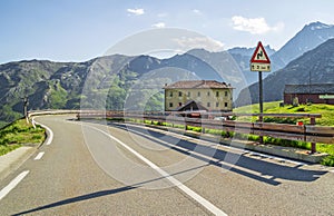 Great Saint Bernard Pass, ancient road along the Aosta Valley