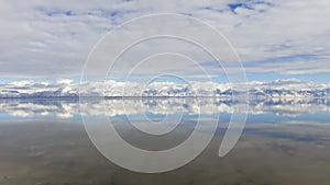 Great Sale Lake and Snow-Capped Mountains. Utah, USA