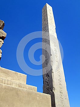 Egyptian obelisk Karnak Temple Egypt Africa
