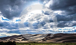 Great Sand Dune National Park Colorado Natural Wonder Sun Beams