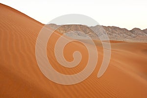 Great sand dunes in Dubai