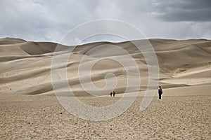 Great Sand Dunes National Park lies south of the US state of Colorado. There are sand dunes up to 200 meters high.