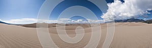 Great sand dunes panoramic view