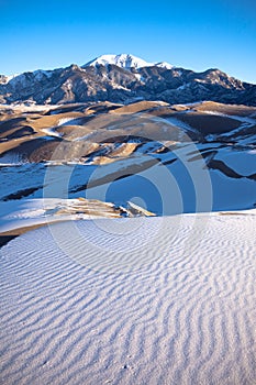 Great Sand Dunes in Snow