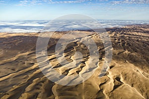 The great sand sea sand dunes of the Namib desert.