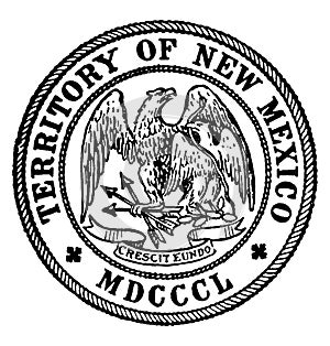 The Great Seal of the State of New Mexico, 1850, vintage illustration