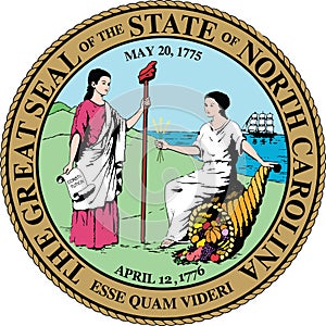 Great seal of the state of North Carolina, USA