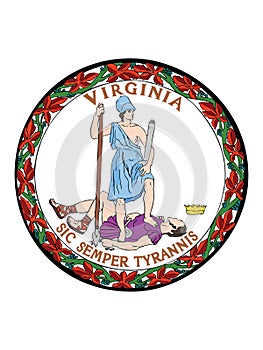 Great Seal of Virginia Old Dominion, Mother of Presidents photo
