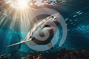 Great Shark Underwater - Underwater