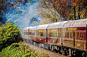 Great smoky mountains rail road train ride