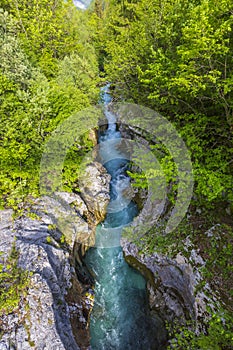 Great Soca Gorge (Velika korita Soce), Triglavski national park, Slovenia