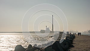 Great South Wall in Dublin Bay  Ireland