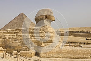 The Great Sphinx. Egyptian Sphinx. The seventh wonder of the world. Ancient megaliths