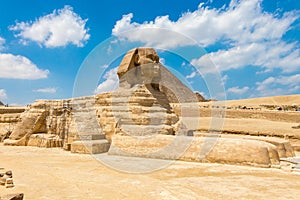 The Great Sphinx of Giza in ancient Egypt