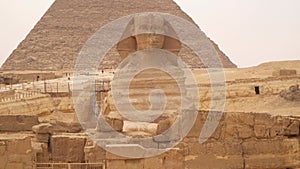 Great Sphinx of Giza, colossal limestone statue